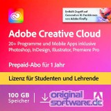 Adobe Creative Cloud | alle Applikationen für Student & Teacher | 1 Jahr