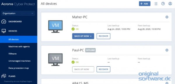 Computer Workstation Protection Acronis Cyber Protect Backup Advanced - Workstation/Computer - 1 Jahr