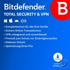 Bitdefender Total Security 2026 + unlimitiertes VPN - 5 Ger�te 1 Jahr