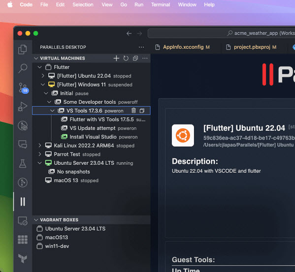 Parallels Pro 5